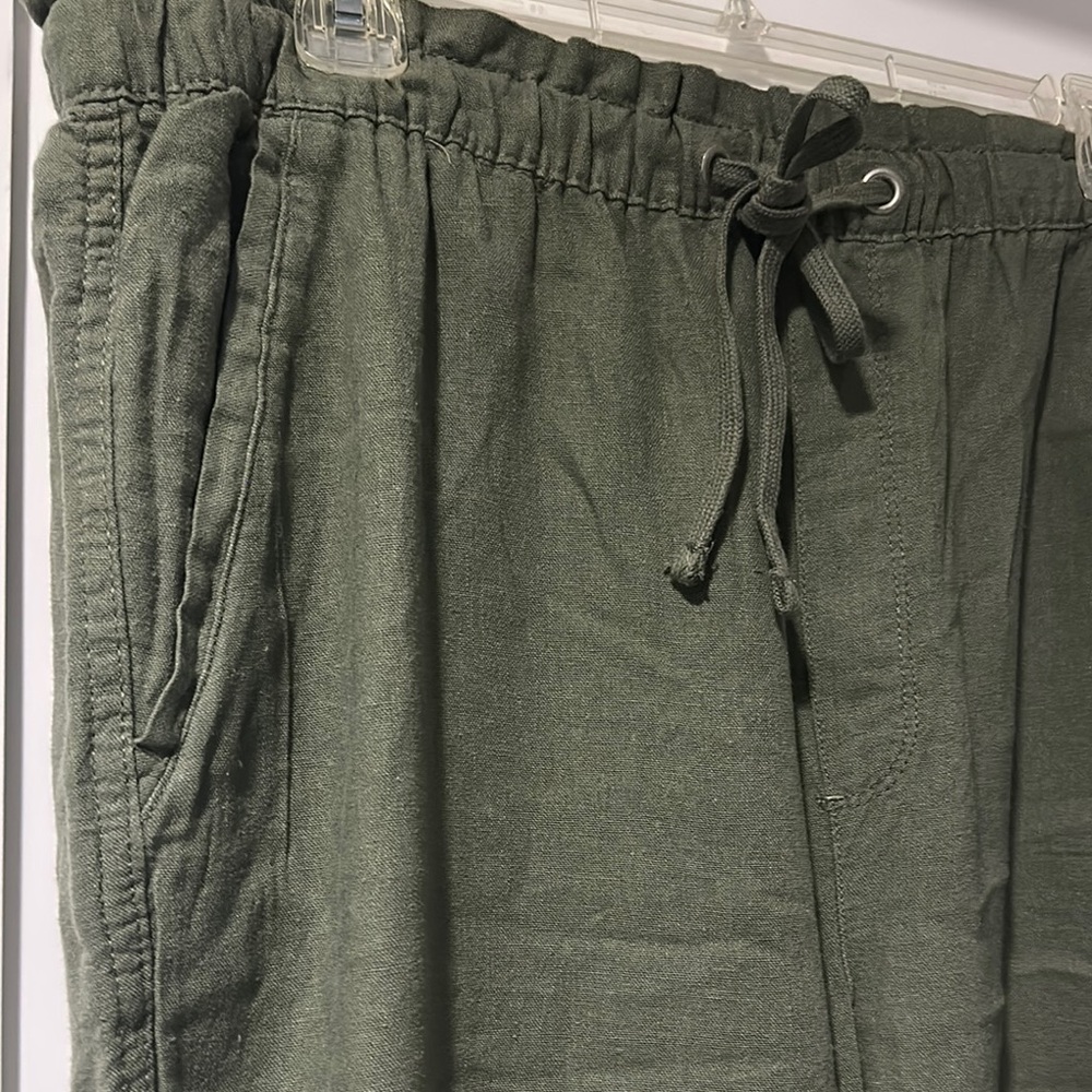 Sanctuary linen Dark Green Jogger Pants - Picture 3 of 6